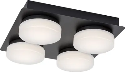 Image de Rabalux 75004 Attichus, 21 W, 4000 K, 1900 lm, noir et blanc, blanc neutre, 28 x 28 cm