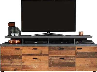 Produktbild von trendteam Media Mediatype Mood Matera Melamin/Old Wood Melamin 180 x 66 x 47 cm