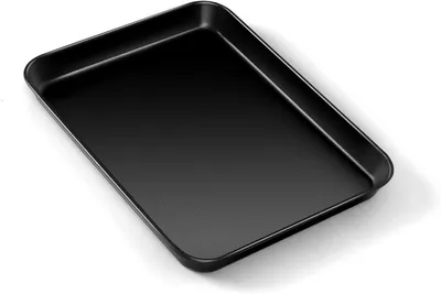 Image de Plaque de cuisson rectangulaire - Moule de cuisson - Pour la cuisson au four et la cuisson à la poêle - Revêtement antiadhésif - 265 x 205 cm - Noir