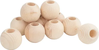 Produktbild von VBS Holzkugeln mit großer Bohrung "Ø 50 mm" 10 Stück