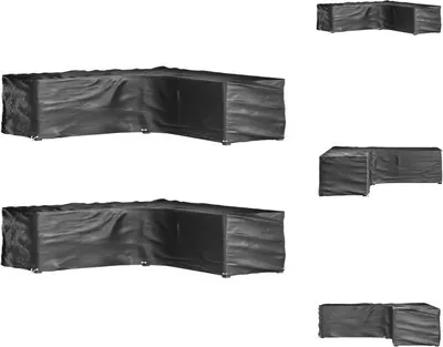 Obrázok produktu pre vidaXL Kryty na záhradný nábytok v tvare L 2 ks 16 očiek 285x285x70 cm - Ochranné kryty na záhradný nábytok