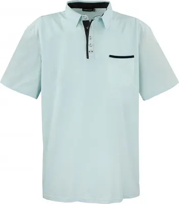 Produktbild von Übergrössen Hippes Poloshirt Kurzarm LAVECCHIA Mint 7XL