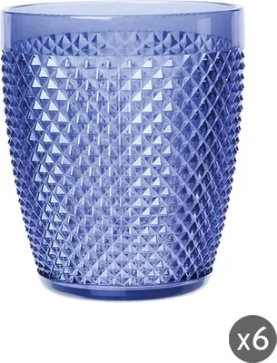Zdjęcie produktu dla Excelsa Zestaw 6 szklanek do wody Diamond Plastic 40 Cl Niebieski