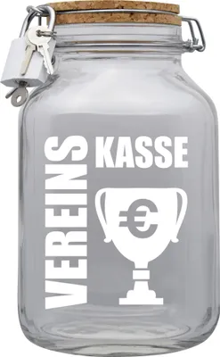 Produktbild von Spardose Geld Geschenk Ideen Vereins Kasse Transparent Größe XXL 3 Liter
