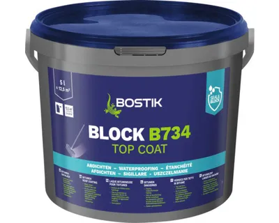 Produktbild von Bostik Block B734 Top Coat Bitumendachlack 5 Liter Eimer Deckanstrich