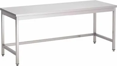 Image de Table de travail en acier inoxydable sans base, 900 (L) x 700 (P) x 880 (H) mm.