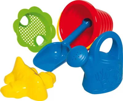 Produktbild von Sandspielzeug Set Schaufel Eimer Förmchen Sieb Gießkanne Kinder Eimergarnitur 5-tlg.
