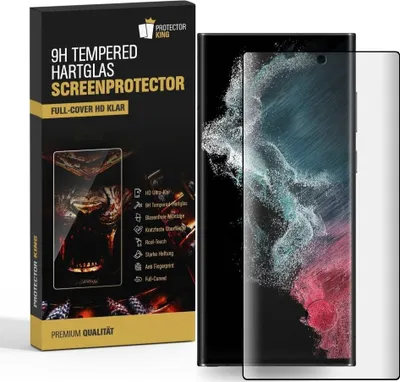 Produktbild von 2x 9H Panzerglas für Samsung Galaxy S22 Ultra FULL CURVED Displayschutz Panzerfolie Schutzfolie Schutzglas DisplayglasHartglas echtes Tempered Sicherheitsglas Glasfolie