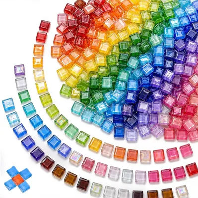 Immagine prodotto di Mosaici colorati, dimensioni 1 x 1 cm, peso 1 kg, ideali per progetti creativi fai-da-te