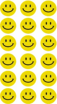 Produktbild von Oblique Unique 180 Smiley Sticker Aufkleber Lächeln Emoji Smily Face Faces - gelb