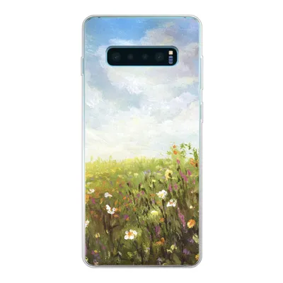 Produktbild von MuchoWow® Handyhülle Schutzhülle Hülle für Samsung Galaxy S10 Plus Sommer - Blumen - Ölfarbe Silikon Softcase Handy Hülle - Schutzhülle