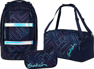 Produktbild von Satch, Schulrucksack-Set PACK Purple Laser 3-teilg, ab 5. Klasse