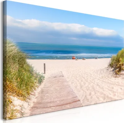 Zdjęcie produktu dla Fototapeta ścienna mega XXXL plaża i morze 250x125 cm jednoczęściowa grafika w formacie XXL do samodzielnego montażu obrazy na płótnie nowoczesne obrazy DIY dekoracja ścienna dekoracja domu krajobraz natura f-C-0129-ak-e