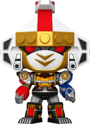 A stylized vinyl figure of the Ninja Megazord from Power Rangers.
