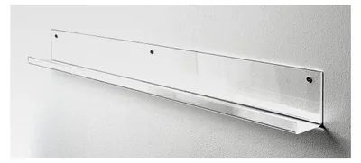 Produktbild von Bilderleiste 100 x 10 cm | Galerieboard | Galerieschiene | Regalboard | schlicht und elegant | Gewürzregal | Wandregal | Schweberegal | transparent | glasklar