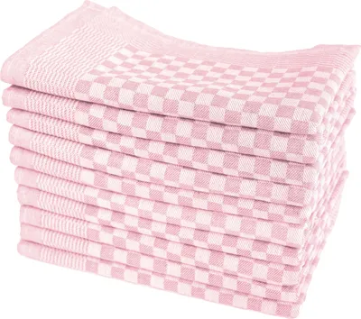 Produktbild von 10er Pack Grubentücher 50x70 cm rosa pink Küchentücher Geschirrtücher Grubentuch