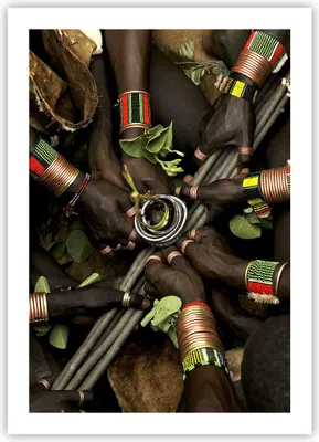 Produktbild von Poster - Poster ohne Rahmen - Äthiopien Ritual Stamm - 50x70 cm - Wand Bild - Wanddeko - Wandbilder - Kunstposter - Wandposter - Bilder - Kunstdruck - Wanddekoration - Wandbild - P2XPA50x70-4146