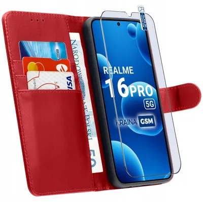 Zdjęcie produktu dla Etui Z Klapką Do Realme 16 Pro 5G Zamykane Magnetyczne + Szkło 9H