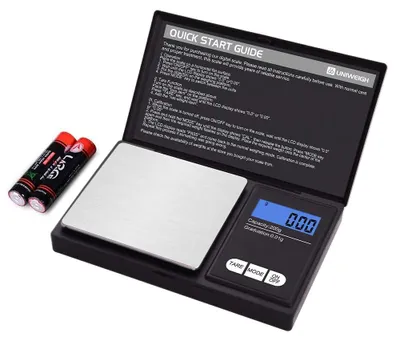 Digitale Grammwaage 200 g x 0,01 g, Mini-Siegelwaage, schwarz