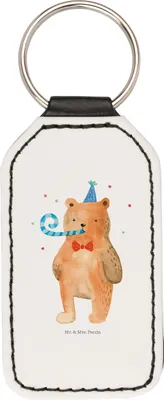 Produktbild von Mr. & Mrs. Panda Schlüsselanhänger Bär Geburtstag - Weiß - Geschenk, Taschenanhänger, Mit Spruch, Glückwunsch, anhänger für schlüssel, Alles Gute, Happy Birthday, Teddy