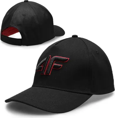 Produktbild von Kinder Baseball Cap 4F Basecap Jungen Sommermütze verstellbar Cap Kappe Sommerkappe Schirmmütze  Schwarz
