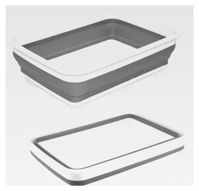 Produktbild von Faltbare Spülschüssel für Camping, 10L Waschschüssel, Multifunktionales Schneidebrett und Abwaschschüssel für Wohnmobil und Reisen