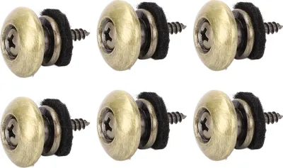 Obrázek produktu pro Knoflík na kytarový popruh, koncové kolíky na kytarový popruh, 6 kusů, náhradní díl pro elektrickou kytaru pro klasickou kytaru (bronz)