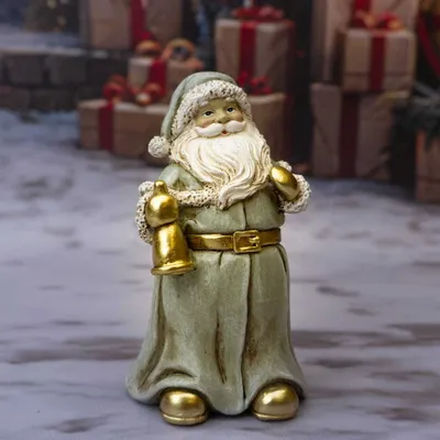 Zdjęcie produktu dla Figurka dekoracyjna Mikołaj z dzwonkiem 14,5 cm Solis Decor