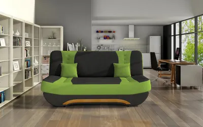 Obrázok produktu pre Rozkladací dvojsedák FAELINA - čierny / zelený