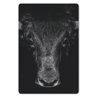 Produktbild von MuchoWow® Mauspad Mousepad Taurus - Tiere - Schwarz - Weiß 18x27 cm - Mousepads - Maus Mat - Pad - Mausunterlage