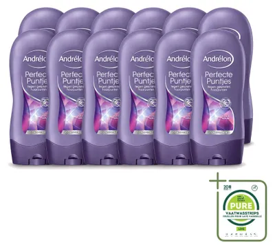 Immagine prodotto di 12 flaconi di Balsamo Andrélon Perfecte Puntjes - per capelli con punte doppie - 300 ml - confezione grande - 12 pezzi