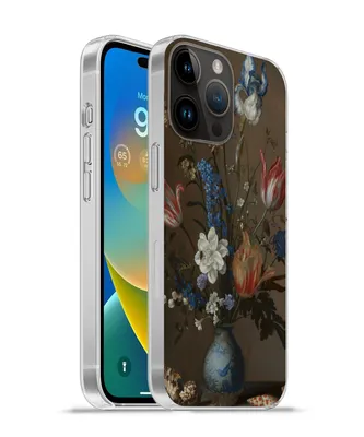 Produktbild von MuchoWow® Handyhülle Schutzhülle Hülle für Apple iPhone 14 Pro - Softcase Blumen in einer Wan-Li-Vase und Muscheln - Gemälde von Balthasar van der Ast Silikon Softcase Handy Hülle - Umschlag