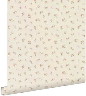 Produktbild von ESTAhome Tapete Blumenmuster Beige, Rosa und Grün 50 x 900 cm