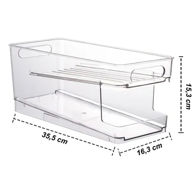 Produktbild von Vossbach Kühlschrank-Organizer & Dosenspender für 250/330ml Dosen, robust, selbstrollend, 9-11 Dosen, keine Montage.