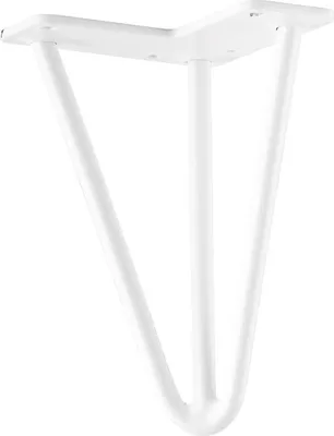 Produktbild von Möbelbein FS004 175 mm glänzend weiß