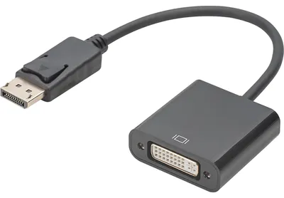 Produktbild von Digitus Aktiver DisplayPort Adapter / Konverter, DP auf DVI, 0,15 m, DisplayPort, DVI-I, Stecker, Buchse, Gerade