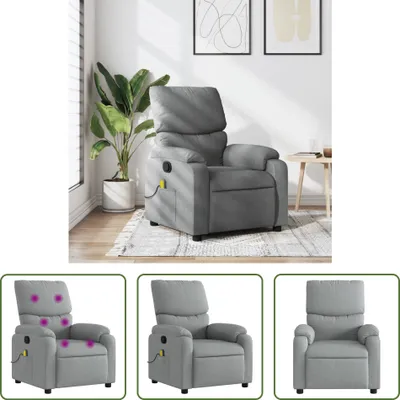 Produktbild von The Living Store Massagesessel Hellgrau Stoff