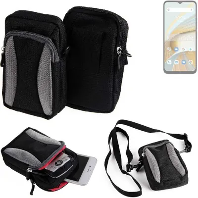 Produktbild von K-S-Trade Holster Schutz Hülle kompatibel mit UMIDIGI G3 Handy Hülle Gürteltasche Umhängetasche mit Zusatzfach schwarz