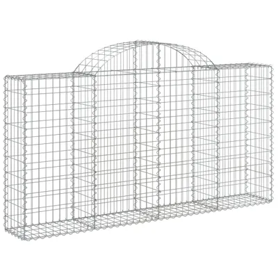 Zdjęcie produktu dla vidaXL Gabion z wysokim łukiem 200x30x100/120 cm Ocynkowane żelazo