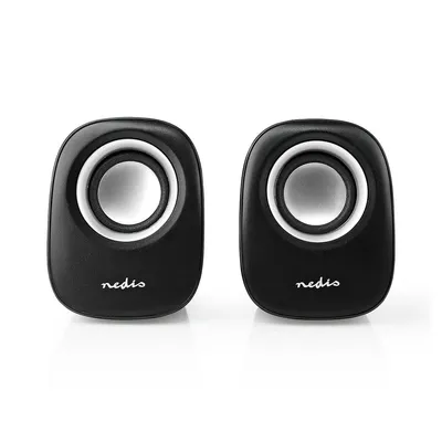 Produktbild von Nedis PC-Lautsprecher - 2.0 - 12 W - 3.5 mm Stecker - Stromversorgung über USB - Lautstärke-Regler