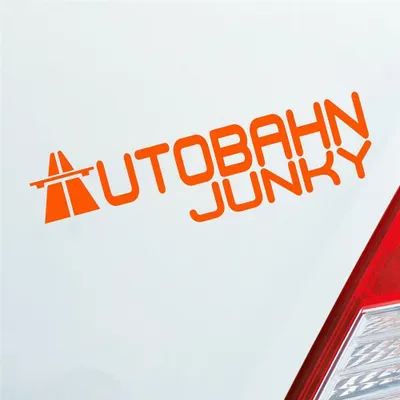 Produktbild von Auto Aufkleber Autobahn Junky Tuning Racing 15x5 cm Orange Sticker Heckscheibenaufkleber