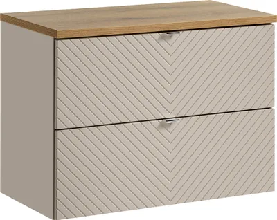 Produktbild von Waschtischunterschrank 80 cm in kaschmir und Eiche VERACRUZ-56