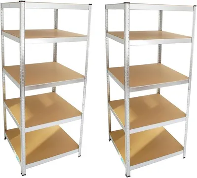 Produktbild von 2X Schwerlastregal 180x75x75cm Werkstattregal 875 kg | 5 Böden | Archivregal Lagerregal Kellerregal Metallregal Regal Garagenregal