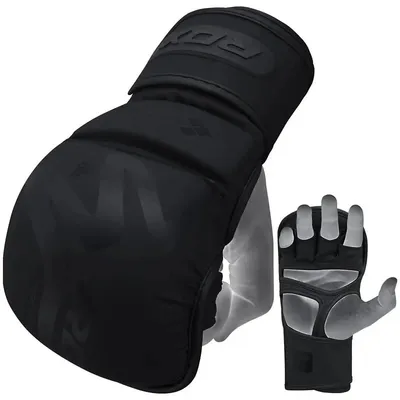 Produktbild von RDX T15 Noir MMA Handschuhe Sparring in Schwarz Kunstleder 7oz