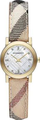 Image de Montre Burberry The City pour femme, dorée et marron
