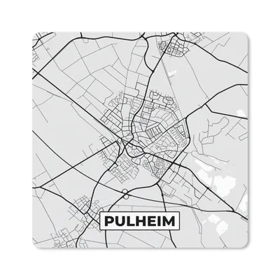 Produktbild von MuchoWow® Mauspad Mousepad Stadtplan - Deutschlandkarte - Pulheim 20x20 cm - Mousepads - Maus Mat - Pad - Mausunterlage - Desk Mat - Bureauartikeln