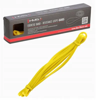 Produktbild von HMS GU05 Widerstandsband Gelb für Krafttraining 1-10 kg