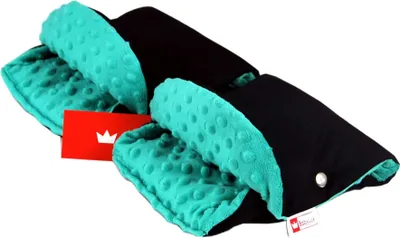 Produktbild von BABYLUX MUFF Handmuff Handwärmer Kinderwagen Buggy Handschuh 1. Schwarz + Minky