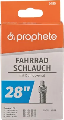 Produktbild von Prophete 0185 Fahrradschlauch  27"/28" (28/40-622/635) - Dunlopventil