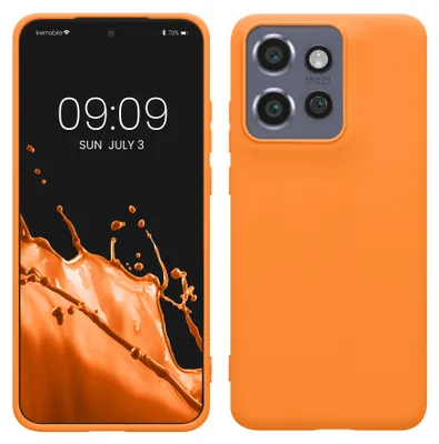 Produktbild von kwmobile Handyhülle für Motorola Edge 60 Neo / Edge 50 Neo / ThinkPhone 25 Hülle - TPU Case - Kabelloses Laden - Schutzhülle Cover in Fruity Orange